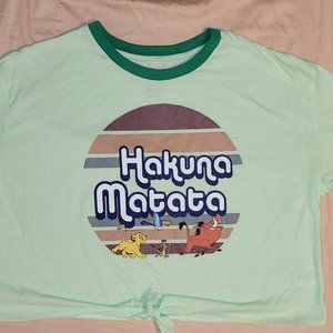 Disney's The Lion King Hakuna Matata Cropped T-shirt Juniors Size XXL (19)